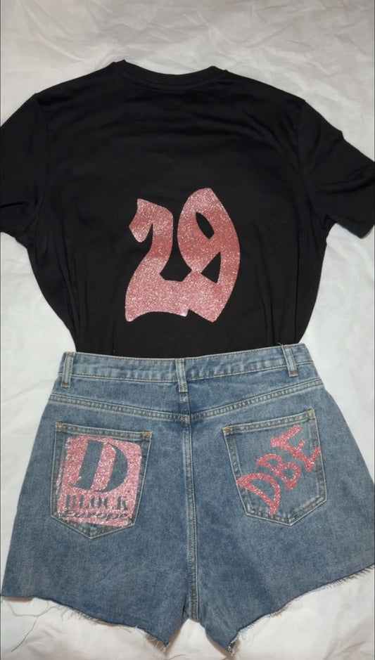 D BLOCK EUROPE T-SHIRT/CROP TOP & SHORTS (FULL SET)